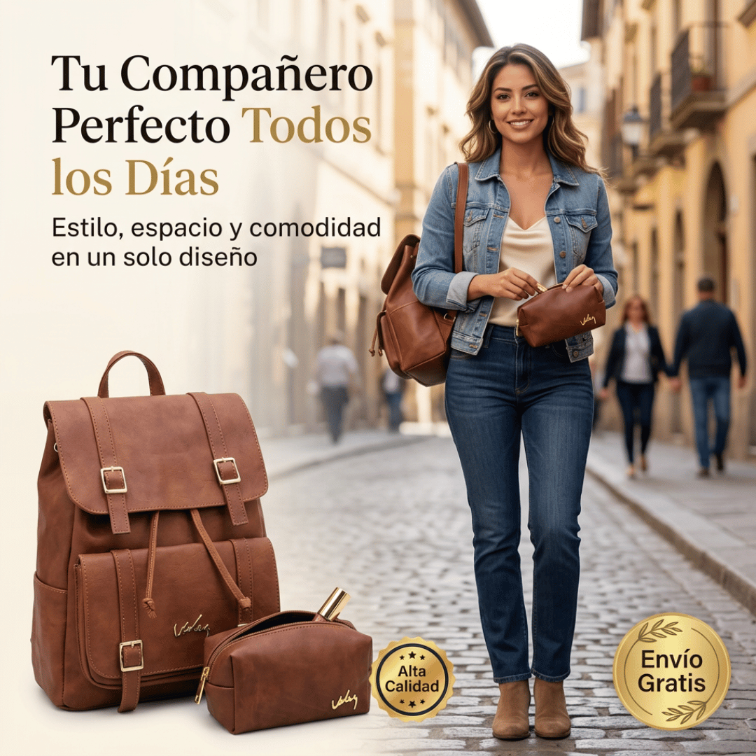 Pack Sahara VZ: Morral + Cosmetiquera